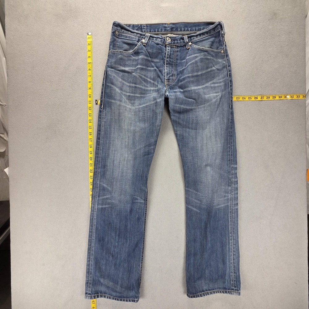 Vintage Levis Engineered Jeans Mens 34x34 Blue Honeycomb Whiskers Zip Fly
